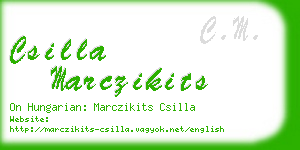 csilla marczikits business card